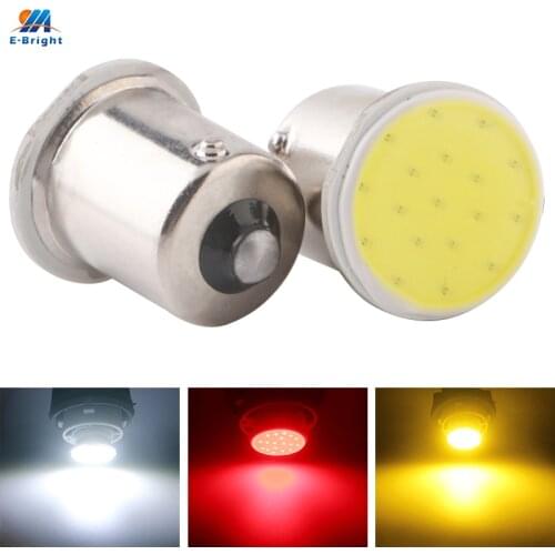 100Pcs S25 COB 18 SMD 1156 BA15S P21W Turn Signal Tail Lights White Yellow Red P21/5W BAY15D 1157 Brake Lamps 12V LED For Cars