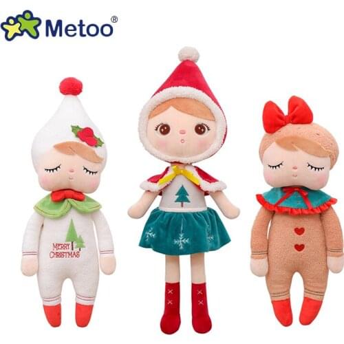 55cm Metoo Jimbao Christmas Doll 38cm Angela Soft Plush Snowman Elk Xmas Toy Cartoon Stuffed Toys For Baby Boys Girls Kids Gift
