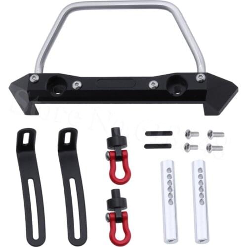 Aluminum Front Bumper with D-Ring Tow Shackles For RC4WD D90 1/10 Scale RC Rock Crawler Hop-ups