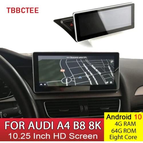 Android 10 4+64G Car Multimedia Player For AUDI A4 B8 8K 2008~2016 MMI 2G 3G Android Display Radio GPS Navigation Touch Screen