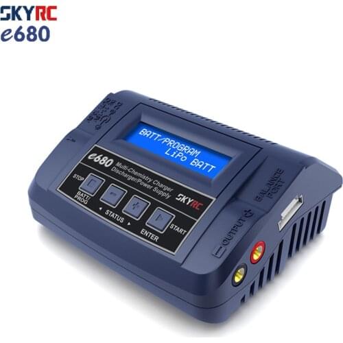 SKYRC e680 80W AC/DC Balance Charger Discharger 13.8V DC Power Supply for LiPo Li-ion LiFe NiCd NiMH PB LiHV / DJI Mavic Battery