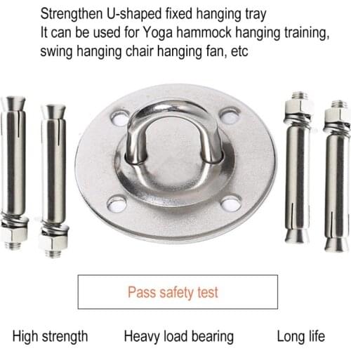 Stainless Steel Yoga Fixed Plate Hammock Swing Chair Hook Yoga Hook Ring