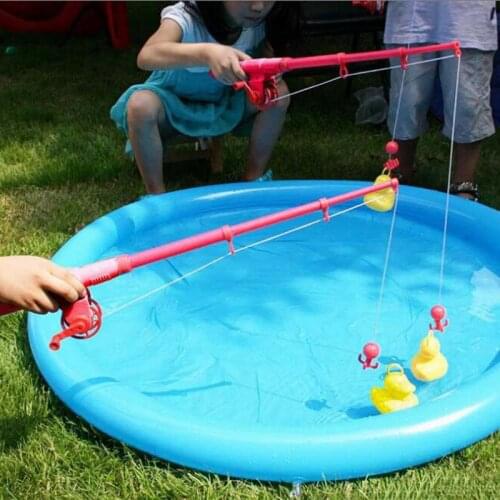 Duck Fishing Game Pond Pool with 5 Ducklings Set Kid Educational Preschool Toy Hot Sale