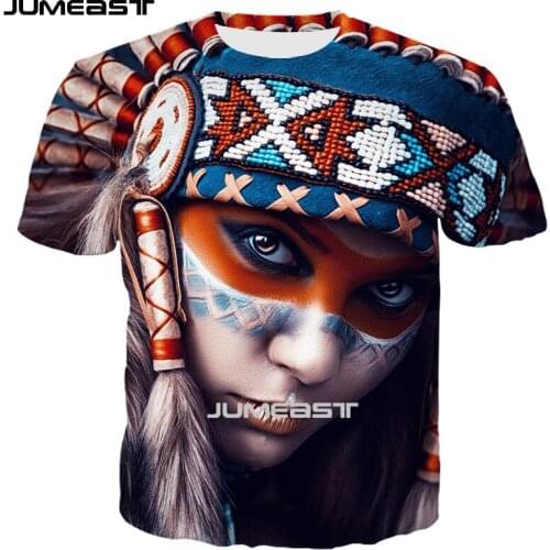 Jumeast Brand Men/Women 3D Printed T-Shirt Indian Beauty Girl Short Sleeve T Shirt Sport Pullover Tops Tees