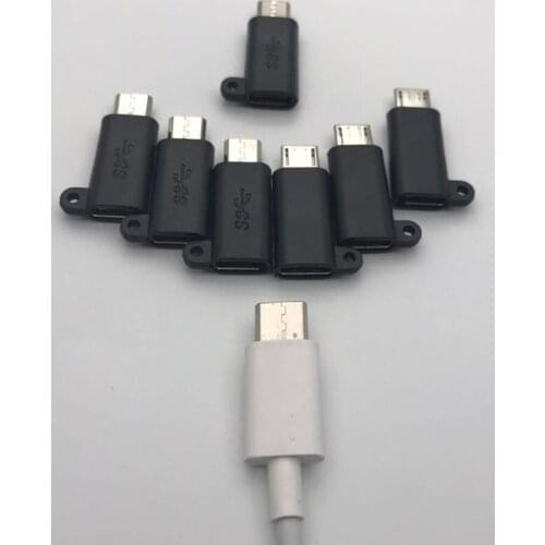 Key chain Type-c to Micro USB Android Phone Cable Type C Adapter Fast Charger Data Converter for Xiaomi Huawei Letv Sumsang