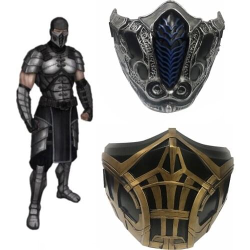Newest 2021 Game Mortal Kombat Sub-Zero Scorpion Mask Cosplay Costume Resin Face Masks Props Halloween Party