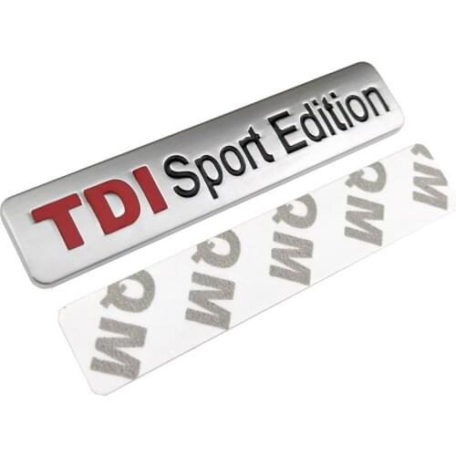 Metal Red TDI Sport Edition Logo Turbo Car Letter jdm Sticker Emblem Chrome Badge Decals Car Accessories Car Stickers Voiture