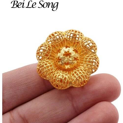 Dubai custom fashion 24K gold Plated filled couple adjustable ring girls Jewellery wedding jewelry gifts bridal rings for women