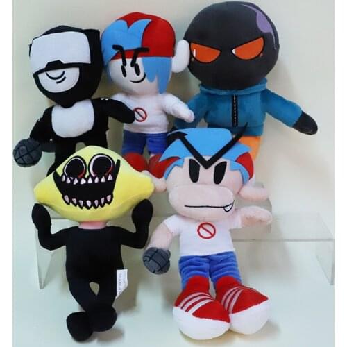 26cm Anime Friday Night Funkin Soft Plush Doll Bombman Boyfriend Whitty Spooky Pump Monster Lemon Stuffed Toys