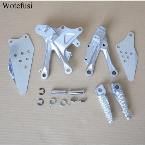 Wotefusi Front Footrest Foot Pegs Bracket Set For Kawasaki ZX 10R 2006 2007 2008 2009 2010 [MP111]