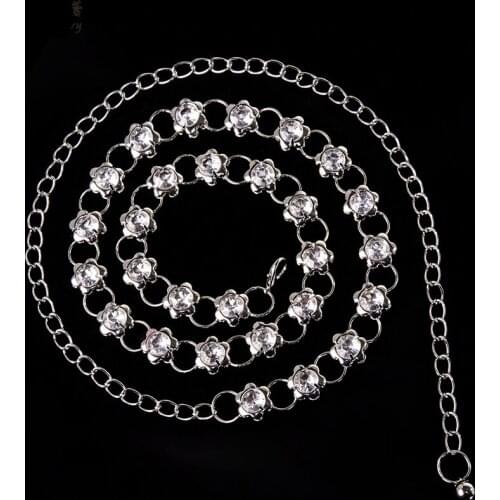 2019 New Belly Dance Jewelry Crystal Belt Accessory Lady Rhinestone Pearl Crystal Sparkle Bridal Wedding Dress Sash Belt