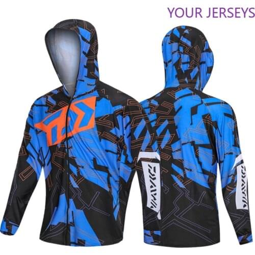 Daiwa Clothes Fishing Shirt Jacket Ice Silk Quick Dry Sports Vest Sun Protection Face Neck Anti-UV Breathable Wear