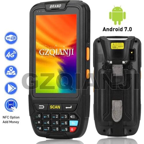 PDA Rugged Handheld Terminal Android 7.0 Data Collector Terminal Wireless 1D 2D QR Laser Barcode Scanner Reader NFC Terminal 4G