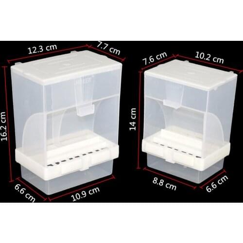 Plastic Automatic Birds Feeder Suspension Bird Parrot Pigeon Canary Poultry Feeder Box Bird Supplies Cage Accessories 1 Pc