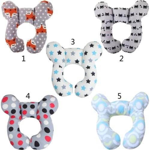 Protective Travel Car Seat Head And Neck Pillow Soft Neck Support Pillow Children U Shape Headrest Head Protection Cushion