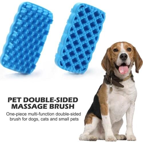 Silicone Pet Comb Pet Massager Double-sided Brushes For Dog Bathing Hair Removal Multi-function Pet Cats Dogs Supplies