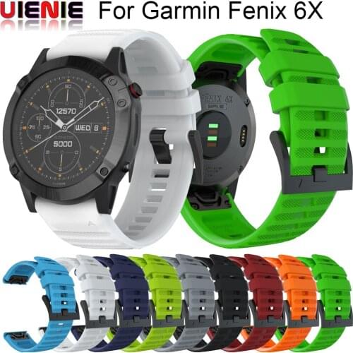 For Garmin fenix 6X Solar Smart Watch Strap Silicone Band For Garmin Fenix 5X Quick Release Strap For Garmin Fenix 5X Plus band