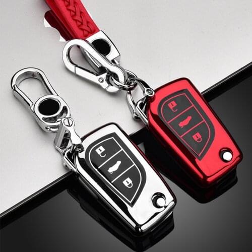 TPU Car Fold Key Cover Case For Toyota Auris Corolla Reiz Avensis Verso Yaris Aygo Rav4 Scion TC IM 2015 2016 2017 Accessories