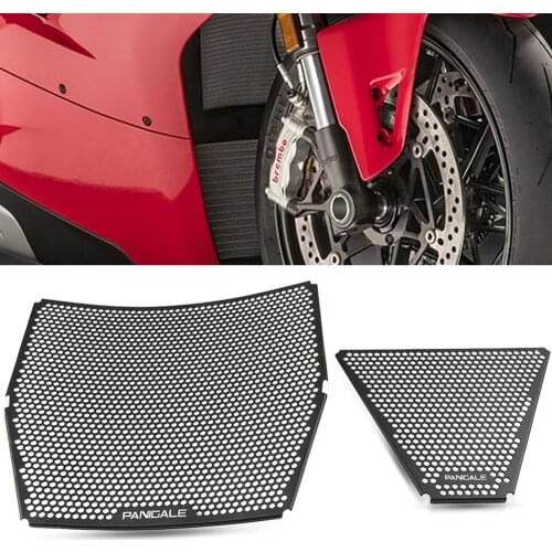 Motorcycle Radiator Guard Oil Cooler For Ducati PanigalE V4 Radiator Grille Guard Cover Protection PanigaLeV4 S R 2018 2019 2020