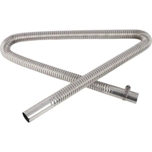 120Cm Stainless Steel Exhaust Clamps Bracket Gas Vent Hose Portable Pipe Silence For Air Diesels Car Heater Kit