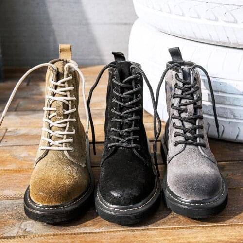 2021 Fashion Cow Leather Women Motorcycle Boots Punk Boots Female Shoes Women Autumn Thick Heel Ankle Boots