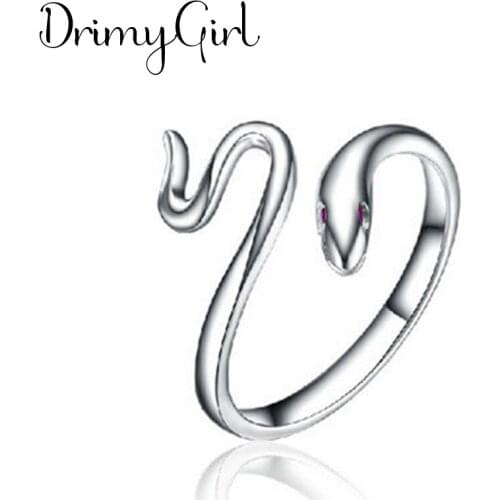Original Design Bohemian Retro Zircon Snake Ring For Women Fashion Open Finger Rings Female Boho Jewelry