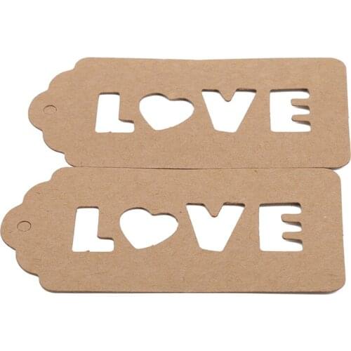 1pack Creative Hollow Out Tag Kraft Labels Clothing Hang Tags Labels Make Paper Gift Labels DIY Crafts Clothing Garment Tags