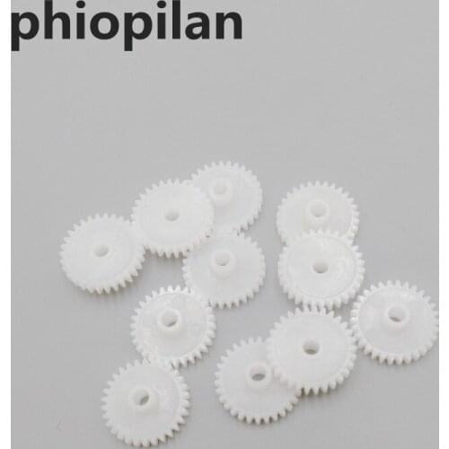 100pcs 30T 3A 0.5 modulus 2.95mm Aperture 30 Teeth Plastic Model Gear Toy Car Motor Gearbox fit to 3.0mm axis