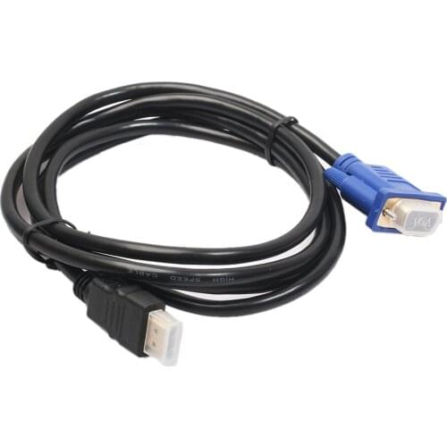 1080P HDMI-VGA M/M Wire 7IY 6Ft 1.8M VGA HDMI Gold Male To VGA HD-15 Male Cable