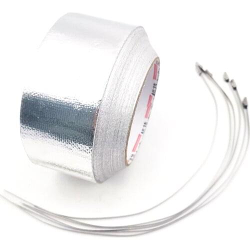 25M x 4.8cm Adhesive Backed Heat Shield Wrap Tape for Car Intake Intercooler Pipe 450