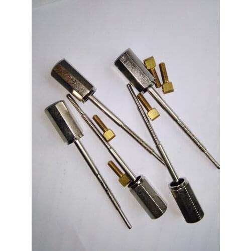 5 PCs Silver Color Double Bass Bow Screw 3/4 to 4/4 Bow Parts