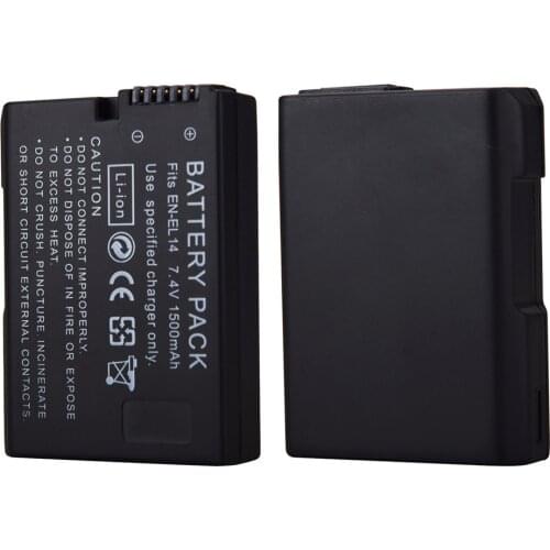1500mAH EN-EL14 EN-EL14A ENEL14 Digital Camera Battery for Nikon P7000 D3100 D3200 D3300 D3400 D5100 D5200 D5500 D5600
