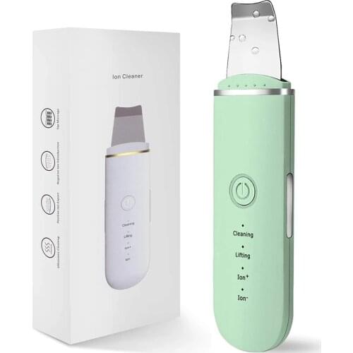 Ultrasonic Skin Scrubber Facial Cleaner Spatula Blackhead Remover Facial Scrubber Shovel Pore Cleaner Face Skin Scrubber Lift Ma