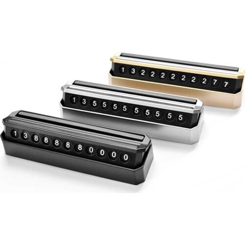 Car Styling Double Sides Temporary Parking Card 360 Degree Rotate Phone Number Card Plate Telephone Number Card Car Sticker