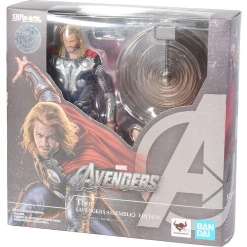 Bandai SHF Marvel Avengers Figure Thor 16Cm Collection Action Figure Model Kids Toys for Boys Gift