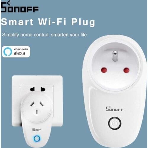 Sonoff S26 Basic WiFi Wireless Smart Socket AU/CN/EU/UK/US Plug Power Sockets Smart Home Switch Work With Alexa Google Assistant