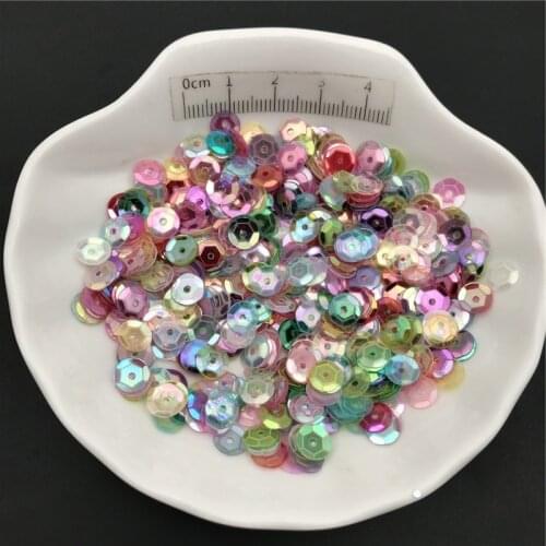 10g 6mm Special Transparent Cup PVC Sequins Glitter Paillettes For Clothes,Hat,Shoes.Kids DIY.Crafts Handmade Accessory