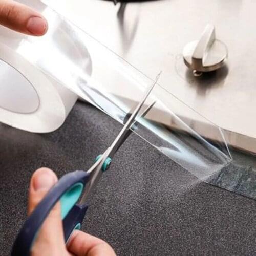 Household Kitchen Sink Gap Sticker Waterproof Mildew Proof Self-adhesive Transparent Tape Bathroom Water Seal Tape Tool Stickers