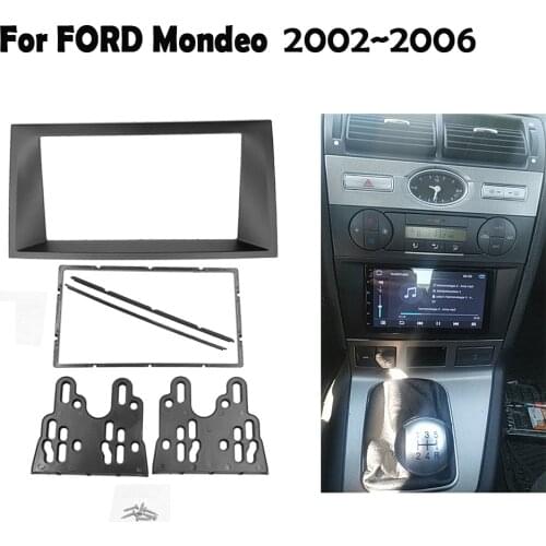 Double 2 Din Car Radio Fascia For FORD Mondeo 2002-2006 CD DVD Stereo Frame Dash Panel Installation Kits