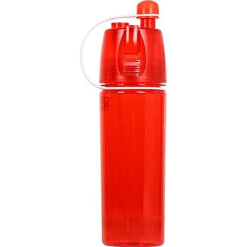 Food Grade PP Plastic Outdoor Sports Spray Water Bottle with Straw For Travel Fitness Hiking Cycling-450ml, Leak Resistance