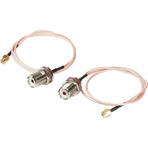 Electronics Handheld Antenna Cable SMA Male to UHF SO-239 Female Connectors