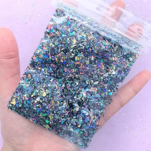 Holographic Flakes In Irregular Glittery Confetti Iridescent Glitter Sprinkles Bling Resin Inclusions Resin Jewelry Supplies