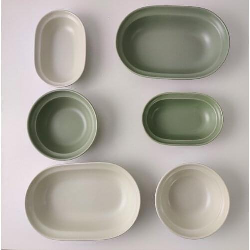 Korean thick-sided ceramic soup bowl home Nordic single creative personality tall fruit salad bowl daily matte tableware CE / EU