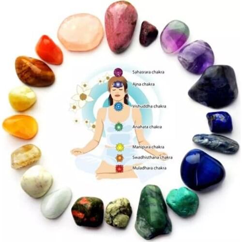 Gemstones Natural 7 Colors/Set Yoga Energy Stone Chakra Stones Irregular Reiki Healing Crystals Stone Polished Individual Stones