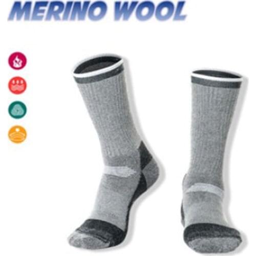 Unisex Merino Wool Cushioned Hiking Socks for Men Women 30% Merino Wool Socks Trekking Outdoor Winter Warmer Thicken Euro 35-47