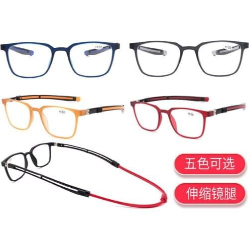 Wholesale tr90 hanging neck anti-slip multifunctional sports reading glasses light folding reader magnetic reading glasses