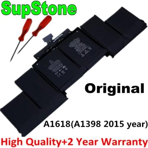 SupStone Original A1618 Battery For Apple MacBook Pro 15" Retina A1398 2015 year 020-00079 MJLQ2LL/A MJLT2LL/A MC975 ME665 ME293