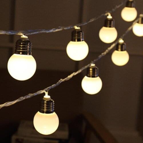 Plug-in plastic ball bulbs 20LED Christmas lights string US regulations / European regulations LED plug light string