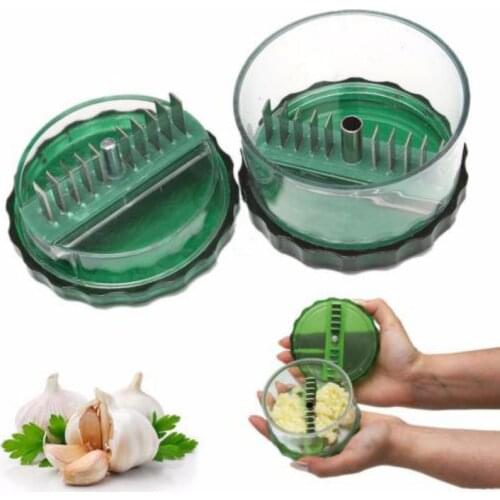 Garlic Press Chopper Ginger Mincer Garlic Grater Mini Portable ABS Stainless Steel Garlic Press Chopper Slicer Hand Presser Grin