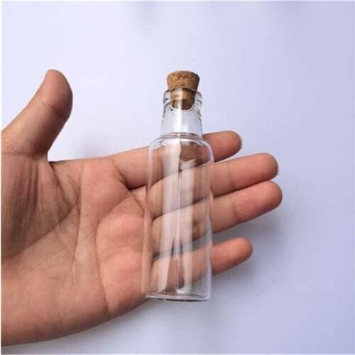 35ml Clear Transparent Glass Bottles With Cork Drift Bottle For Wedding Holiday Decoration Christmas Gift Jars 24pcs/lot